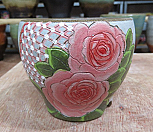 소향 수제화분 분홍장미레이스-20|Handmade Flower pot