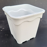 (HIGH) 플라스틱 화분 플분 흰색 3호 10+1 (plastic flower pot white 9cm)