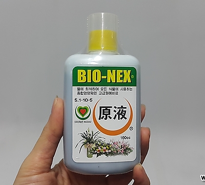 바이오 넥스 BIO- NEX 100cc/미량요소 함유 액비/고급 식물 액상 영양제/물에 희석하여 모든 식물에 사용하는 종합영양제인 고급원예비료 