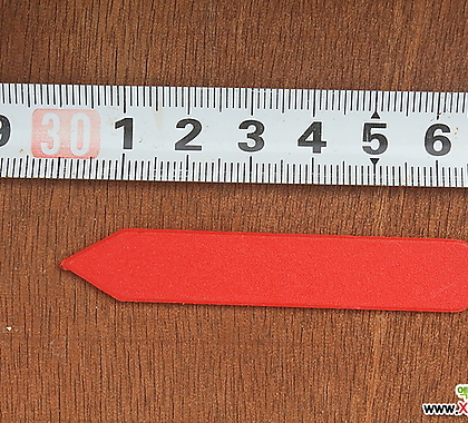 빨강 일자형 이름표 하단안내사항필독 (네임텍 명찰 이름)(5+1)