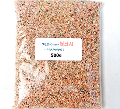 세척화장토 핑크사 1000g (세립2-3mm) (포장단위가 1kg으로)다육용 화분 데코/리톱스용/화장토용