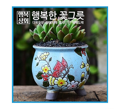꽃수레[01] 다육이화분 인테리어화분 수제화분 행복상회 행복한꽃그릇