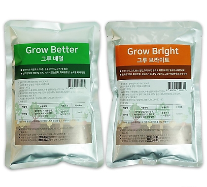 제라늄 영양제 필수원소복합비료 아미노산 미량요소 식물영양제 그루베덜+그루브라이트 세트