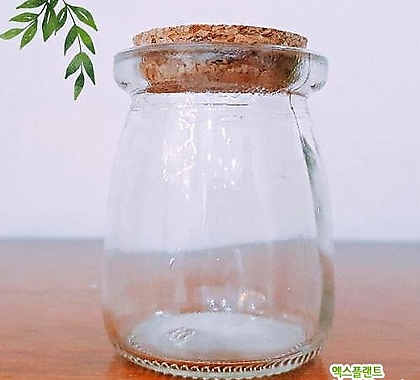 푸딩컵 유리병(코르크마개 포함) -수경식물