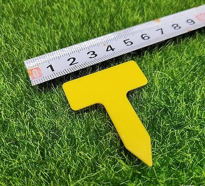 사각 플라스틱 이름표(3.5CM) 80개 노란색 1봉