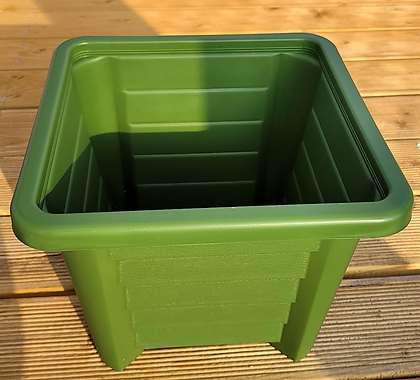 27.5cm 녹색 플라스틱 화분 9호 (10+1) 대품화분 녹샙 정사각 플분
