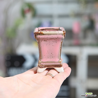 미니화분  에펠탑 다육화분(핑크) 예쁜 사각 잎꽂이 귀여운 콩분