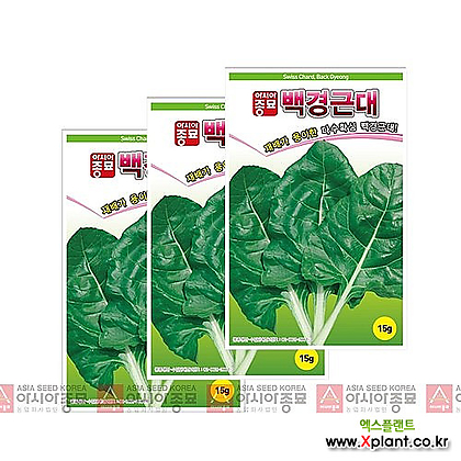 아시아종묘 채소씨앗 - 근대씨앗 백경근대, (백근대)(15gx3)