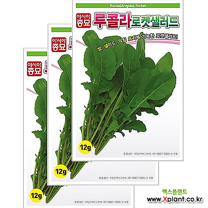 아시아종묘 채소씨앗 - 로켓샐러드(12gx3)(루꼴라,루콜라)