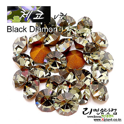 [큐빅보석] 체코산 블랙다이아몬드 (화분장식, 화분데코 수공예)